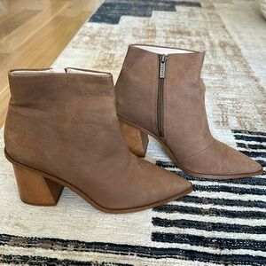 1 State Brown Ankle Booties